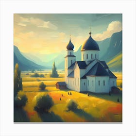 Church In The Mountains Canvas Print