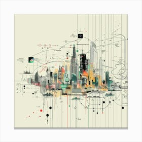 Abstract Cityscape 4 Canvas Print