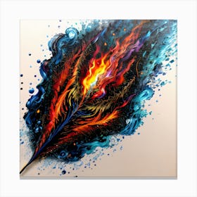 Feather Painting Canvas Print