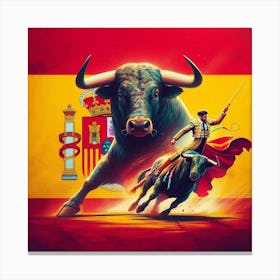 Flag Of Spain Canvas Print