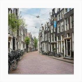 Street In Amsterdam Canvas Print