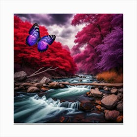 Butterfly In The Forest 2 Canvas Print