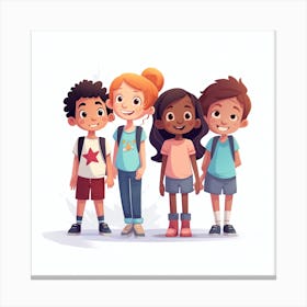 Group Of Kids 5 Canvas Print