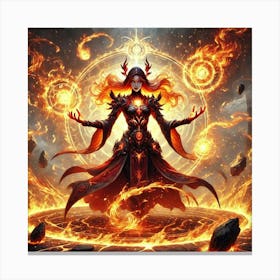 Ember Sage Elemental Mastery Converted Canvas Print