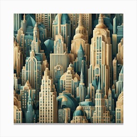 3d Cityscape Canvas Print