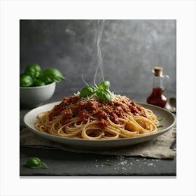 Spaghetti With Meat Sauce Canvas Print