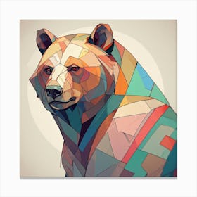 Cubism Art, Bear Canvas Print