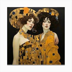  Klimt Ladies Art Print 0 Canvas Print