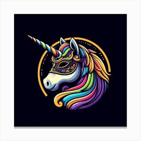 Unicorn Mardi Gras Canvas Print