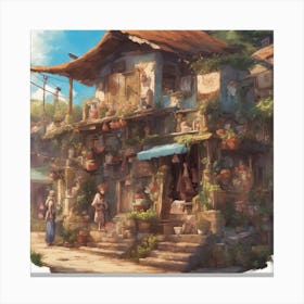 Village ( Bohemian Design ) Canvas Print