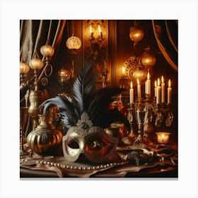 Masquerade Party Photo Canvas Print