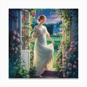 Into The Garden I Go Print 3 Canvas Print