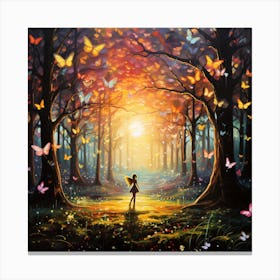 Butterfly Forest Canvas Print