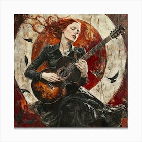 Woman With A Guitar Canvas Print