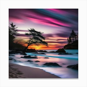 Sunset At The Beach 46 Canvas Print