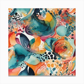 Abstract Watercolor Painting Canvas Print