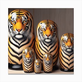 Tiger Nesting Dolls 1 Canvas Print