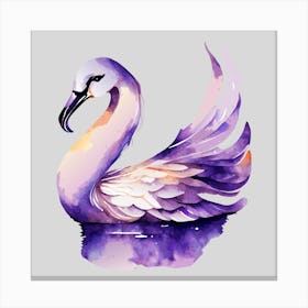 Purple Swan Canvas Print