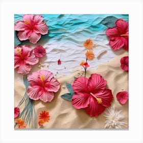 Paper Hibiscus Canvas Print