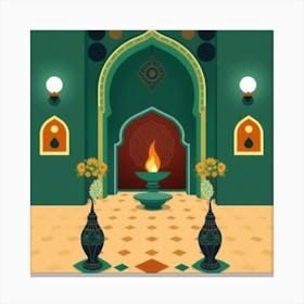 Islamic Interior Design Canvas Print