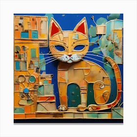 Cat In The City Canvas Print