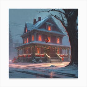 Christmas House 130 Canvas Print