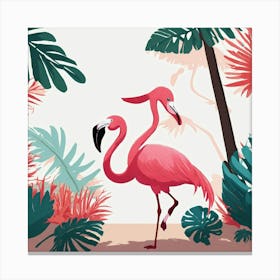 Pink Flamingos Canvas Print