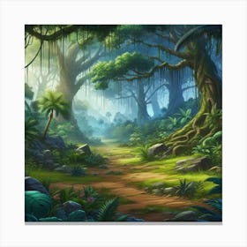 Jungle Scene Canvas Print