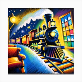 Super Kids Creativity:Train At Night Canvas Print