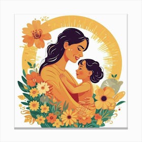 Mother And Child 2 Canvas Print