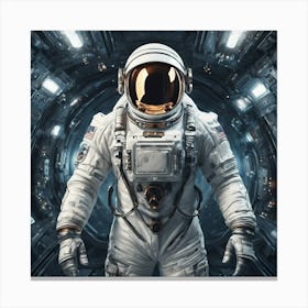 504469 Daring Astronaut, Space Suit And Helmet, Standing Xl 1024 V1 0 Canvas Print