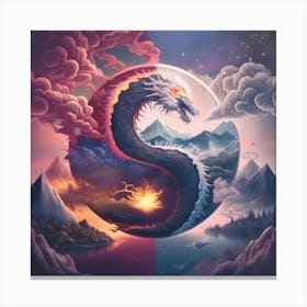 Dragon Yin Canvas Print