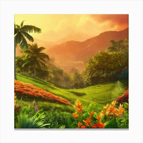 Tropical Landscape 2 Canvas Print
