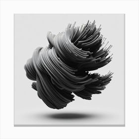 Abstract Black And White Art Canvas Print