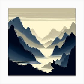 Chinese Landscape Painting Canvas Print