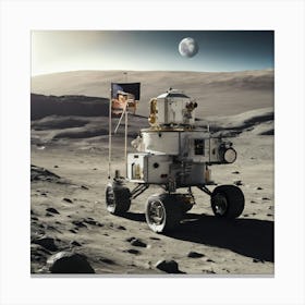 Rover On The Moon Canvas Print