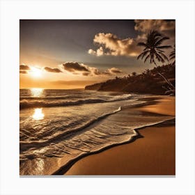 Sunset On The Beach 787 Canvas Print