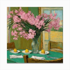 Oleanders, Vincent Van Gogh Dining Room Art Print 3 Canvas Print