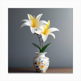 Lily In A Vase Canvas Print