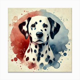 Watercolor Dalmatian 2 Canvas Print