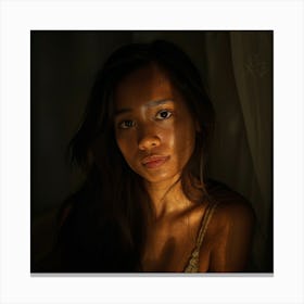 Portrait Of A Young Woman 10 Canvas Print