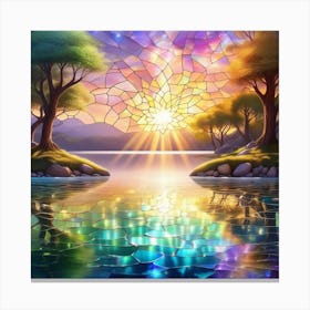 Stained Glass Painting Canvas Print