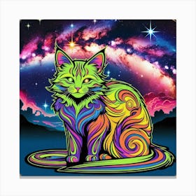 Trippy Kitty 1 Canvas Print