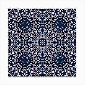 Seamless Pattern In Blue And White Canvas Print