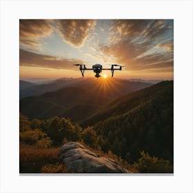 Sunset Drone Canvas Print