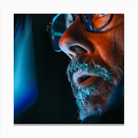 Portrait Of A Man In Glasses Canvas Print