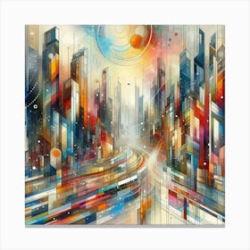 Abstract Cityscape 18 Canvas Print