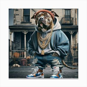 Hip Hop Dog 2 Canvas Print
