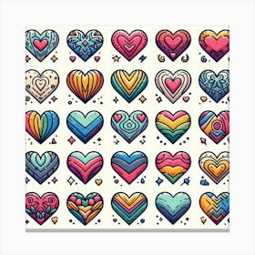 Heart Set Canvas Print