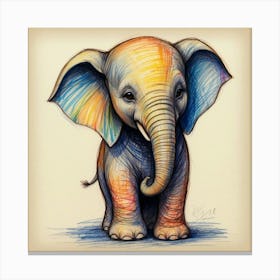 Baby Elephant 3 Canvas Print